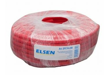 Гофратруба ELSEN FlexLight 16 наружный красная  бухта