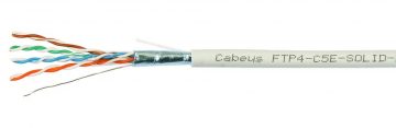 «Cabeus FTP-4P-Cat.5e-SOLID-LSL Tx-GY Кабель витая пара экранированная FTP (F/UTP), категория 5e, 4 пары (305м)»