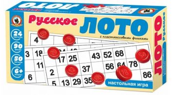 Лото Русский стиль Настольная игра Русский стиль Лото (пластиковые бочонки)