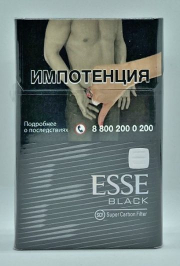 Сигареты «ESSE Black» МРЦ 210 РОССИЯ