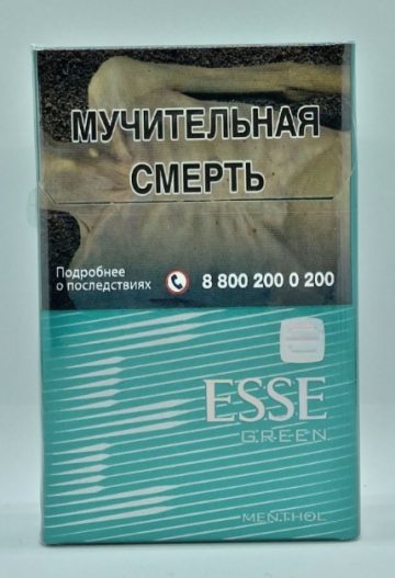 Сигареты «ESSE Green Menthol» МРЦ 195 РОССИЯ