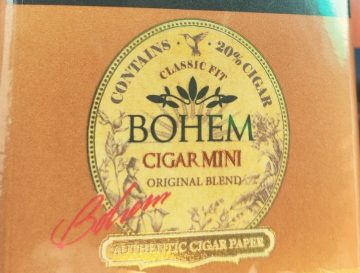 Сигариллы с фильтром «Bohem cigar mini Original blend» МРЦ 170 РОССИЯ